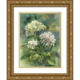 thumbnail image 1 of Besedina, Anastasiia 15x18 Gold Ornate Wood Framed with Double Matting Museum Art Print Titled - White Hydrangeas, 1 of 4
