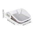 thumbnail image 3 of Dog Potty Toilet Training Tray - Portable Multifunctional Mesh Puppy Training Toilet Pad Holder, with Bafflel for Small Dogs Puppies, Gray, 3 of 6
