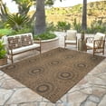 thumbnail image 6 of Gertmenian Tropea Tiaret Modern Geometric Chestnut Indoor/Outdoor UV Resistant Flatweave Indoor Outdoor Area Rug, 8x10, 6 of 9