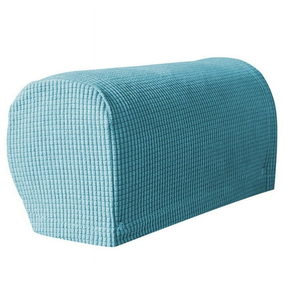 2PCS Soft Stretch Plush Armrest Covers, Stretch Armrest Covers for Chairs/Sofas, Couch Arm Covers,Light Blue
