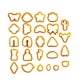 thumbnail image 2 of Kit de 25 cortadores de formas de arcilla polimérica, cortadores de aretes de arcilla para arcilla polimérica Naranja, 2 of 9