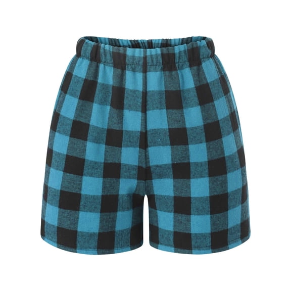 yillto Kids Pajamas Shorts Casual Summer Lounge Sleepwear Pjs Plaid Shorts Boys Girls Beach Bottoms