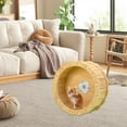 thumbnail image 6 of Hamster Wooden Wheels Dia 16.5cm Rotary Runner Slient Hamster Wheel Hamster Exercise Wheel for Ferret Small Chinchilla Gerbil Small Pets, 6 of 10