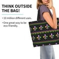 thumbnail image 2 of Balery Mardi Gras Fleur de Lis Bolsa Tote Estilo Estético con Cremalleras, Bolsa de Hombro, Bolsa de Compras Grande y Plegable, 2 of 8