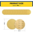 thumbnail image 3 of 6" Inch 60-800 Grit 50/100-PACK DA Sanding Disc PSA Sandpaper Roll -Sticky Back, 3 of 6