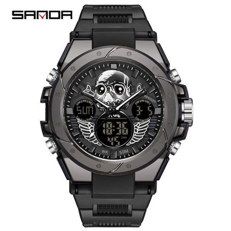 Skull Quartz Watch For Men Sanda Fashion Luminous Men's Skeleton Creative Watches New Product Digital Sports Weaterproof Clock - Quartz Wristwatches - AliExpress