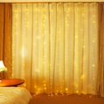 thumbnail image 2 of Cadena de luces LED para cortina con USB, 8 modos, 3, 4 y 6 m, para decoración de bodas, dormitorios, fiestas en el hogar, vacaciones, 2025, 2 of 5