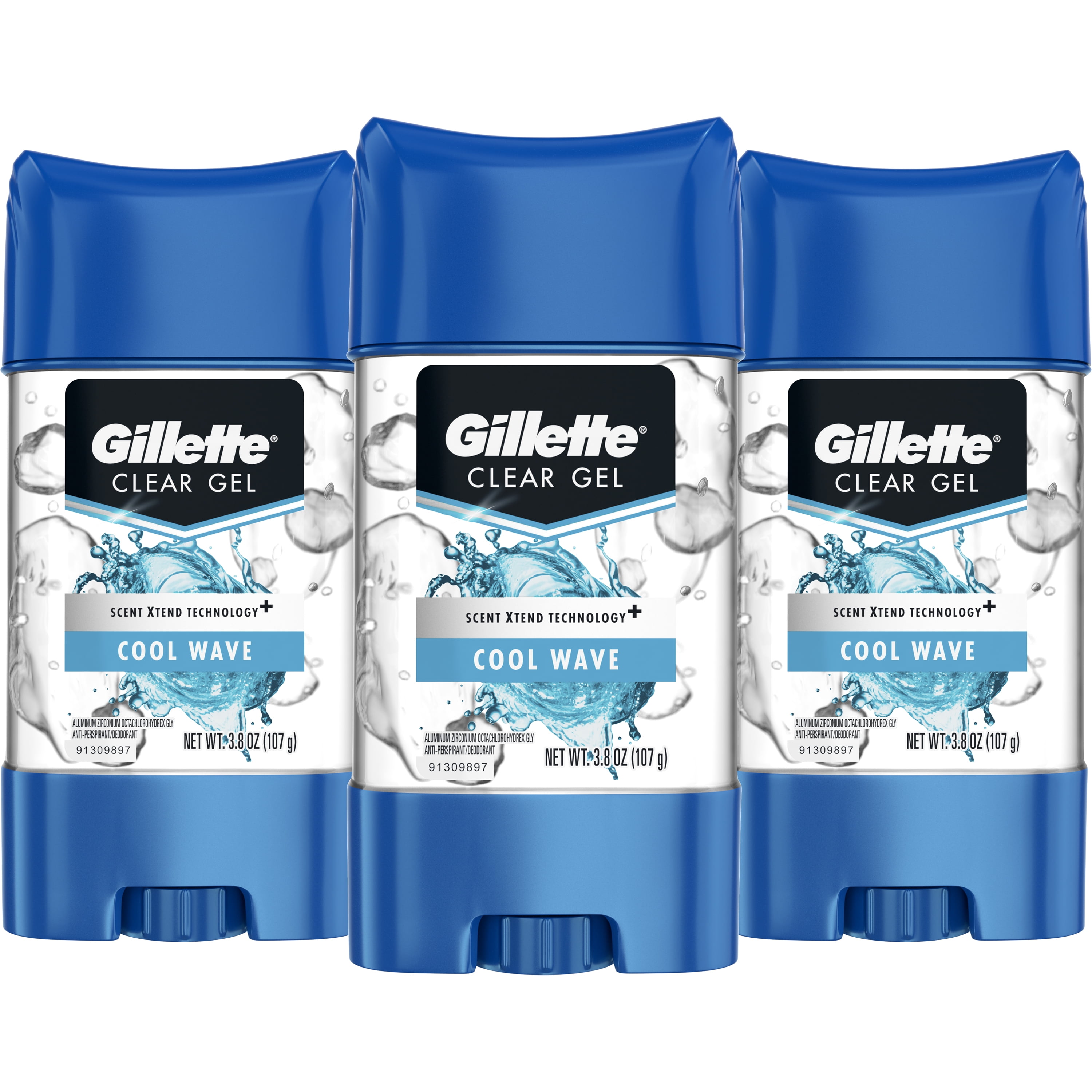 Gillette Cool Wave Clear Gel Mens Antiperspirant Deodorant 3.8 oz, 4