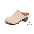 thumbnail image 4 of Women's Block Heels Clog Orthopedic Shoes Stylish Closed Toe Dressy Casual Slip On Sandal No Back Straps Mule Pumps Clogs, 4 of 5