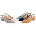 thumbnail image 4 of Journee Collection Womens Sylvia Wide Width Sling Back Covered Block Heel Pumps, 4 of 7