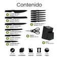 thumbnail image 2 of Set De Cuchillos Organizador Elegante Para Cocina 14 Piezas Color Negro, 2 of 3
