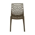thumbnail image 3 of Gruvyer Spider Web Stacking Outdoor-Indoor Side Chair, Mocha - Set of 2, 3 of 4