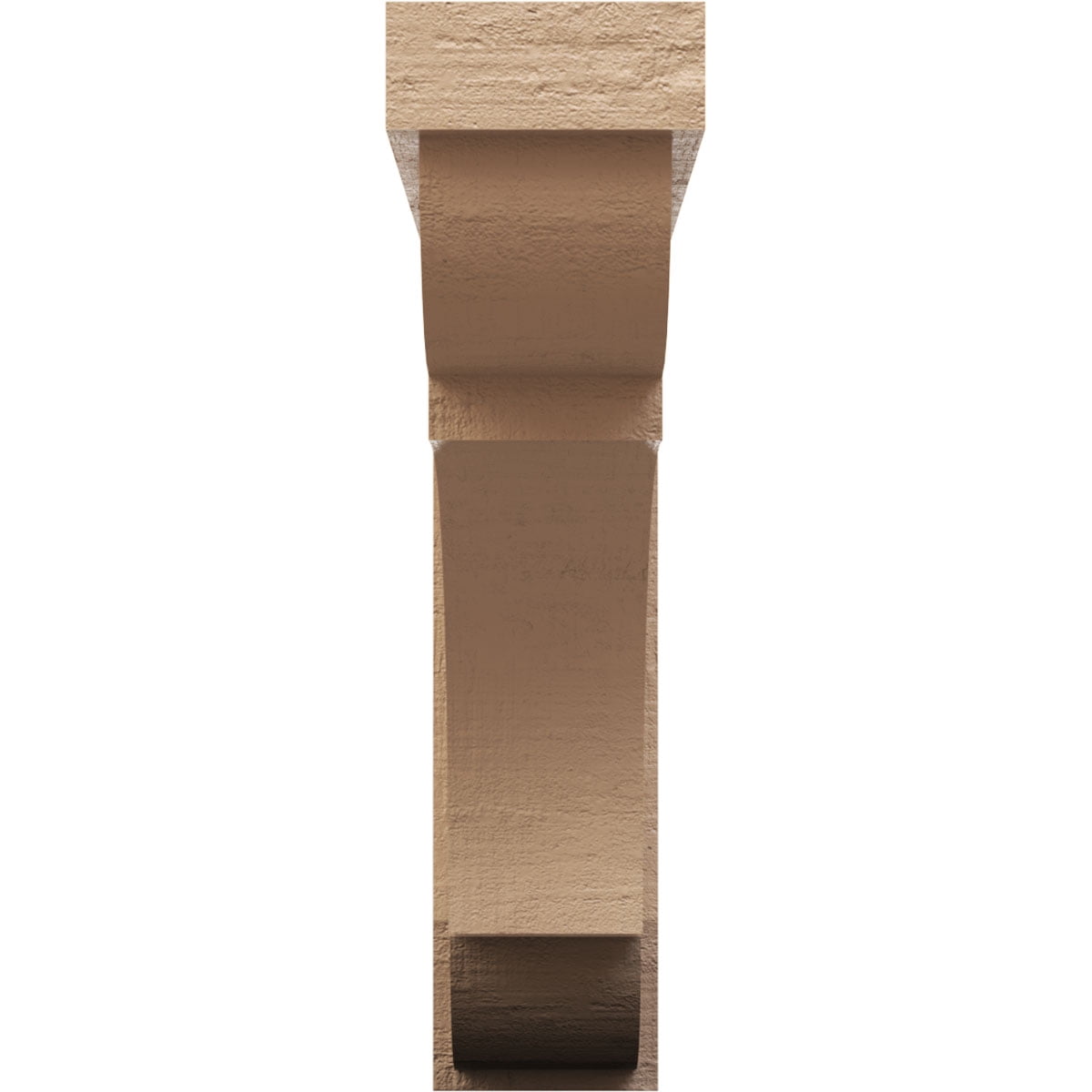 5"W x 20"D x 20"H Thin Bryant Rough Cedar Woodgrain TimberThane Corbel, Primed Tan