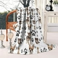 thumbnail image 4 of Chihuahua and Footprints Blanket,Comfortable Soft Flannel Throw Blanket,All Season,Warm Lightweight Blankets for Sofa Bed Couch Living Room Chair,50"x60"(130x150cm), 4 of 4