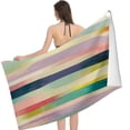 thumbnail image 2 of PHYHOO Abstract Strips Pattern Sand Free Microfiber Beach Towel Lightweight Oversized Quick Dry for Kids &amp; Adults for Swimming, Pool, Camping, Yoga, Traveling 30x60in, 2 of 8