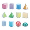 thumbnail image 3 of 12 bloques de formas geométricas, juguetes educativos, bloques de patrones 3D con sólidos geométricos para niños de escuela primaria, niños de jardín, 3 of 7