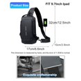 thumbnail image 5 of Sling Bag for Men Anti-Theft USB Crossbody Backpack Waterproof Chest Daypack, 5 of 7
