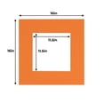thumbnail image 3 of Orange Acid Free 16x16 Picture Frame Mats with White Core Bevel Cut for 12x12 Pictures - Fits 16x16, 3 of 3