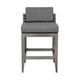 thumbnail image 2 of Hida 28 Inch Outdoor Patio Counter Stool Chair- Gray- Olefin Cushions, 2 of 7