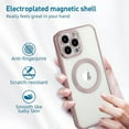 thumbnail image 3 of Transparent Electroplated for iPhone 13 Pro Max Case [Never Yellow] Plating Gold Bumper Shockproof Protective Slim Phone Case Compatible with MagSafe for Women Girls Men-Rose Gold, 3 of 11