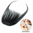 thumbnail image 2 of Benehair Thin Air Bangs Fringe Clip In 100% Real Remy Human Hair Extensions Hiarpiece Invisible Front Hair Piece Women Black Soft, 2 of 6