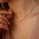 thumbnail image 2 of Collar con nombre personalizado para mujer, cualquier fuente con caja, cadena con placa de identificación dorada, mejor amigo, regalo de cumpleaños perfecto, Gargantilla 2022, 2 of 4