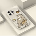 thumbnail image 3 of ¡Protege tu iPhone con una divertida funda plateada mate de doble capa con diseño de dibujos animados!, 3 of 4