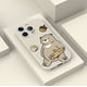 thumbnail image 3 of ¡Protege tu iPhone con una divertida funda plateada mate de doble capa con diseño de dibujos animados!, 3 of 4