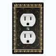 thumbnail image 1 of Metal Light Switch Plate Cover Elegant Victorian Floral Frame Black FRA074, 1 of 13