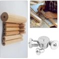 thumbnail image 4 of Taladro de pasador de madera de hierro, punto central de espiga, marcador de centros de pasadores para carpintería (8 piezas, plateado) -t, 4 of 5