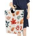 thumbnail image 4 of Yayeee Freestanding Laundry Hamper with Handle Collapsible Large Storage Basket for Clothes, Hand Drawn Autumn Leaves, 4 of 7