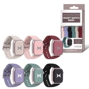 Xtreme 6 Pack Silicone Floral Watch Bands for Apple, Samsung & Garmin - Waterproof & Lightweight