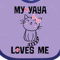 thumbnail image 4 of Inktastic My Yaya Loves Me Girls Girls Baby Bib, 4 of 4