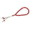 thumbnail image 1 of Cuentas de oración musulmanas rojas de 33 cuentas, brillantes, hermosas, exquisitas, brillantes, elegantes, cuentas de oración Tasbih para adoración., 1 of 14