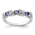 thumbnail image 3 of Primal Silver Sterling Silver Rhodium Tanzanite and Diamond Ring, 3 of 10