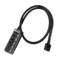 thumbnail image 1 of Divisor de concentrador de ventilador PWM CUTICAT cable de extensión de alimentación 5 vías negro, 1 of 3