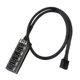 thumbnail image 1 of PWM Splitter Fan Cable de extensión de alimentación para la carcasa de la computadora Ventilador de refrigeración de Soledad Divisor de concentrador de ventilador PWM, 1 of 3