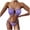 Purple, variant on Summer Bikini Sets for Women 2 Piece Strapless Bikini Ribbed Tie Back Ruffle Cutout Bandeau Bikini Set Swimsuit Ruched Hollow Bikini Push-Up Padded Swimwear Beachwear Set