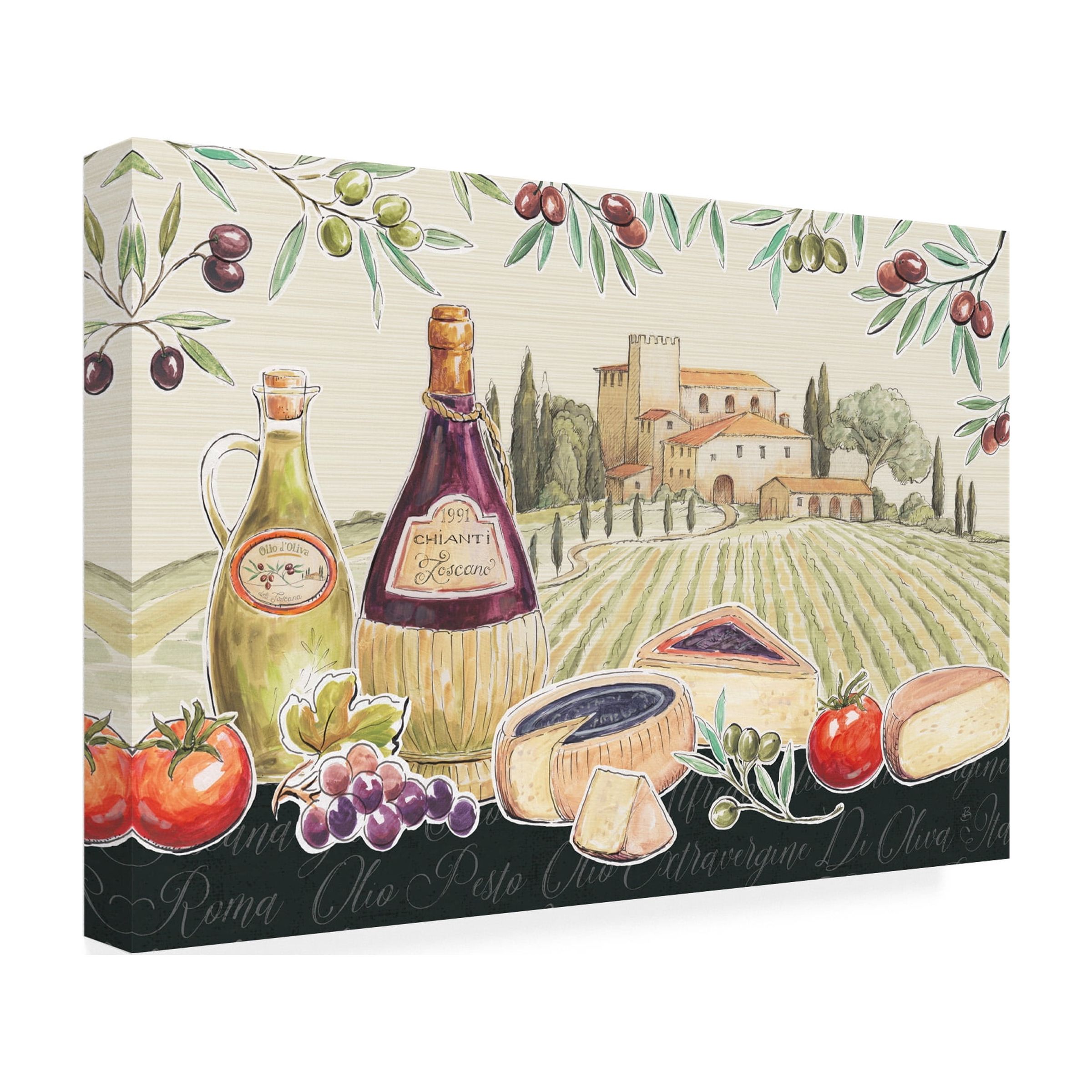 Trademark Fine Art 'Tuscan Flavor I' Canvas Art by Daphne Brissonnet