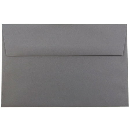 UPC: 0609722706995 | JAM A9 Envelopes  5 3/4 x 8 3/4  Dark Gray  25/Pack
