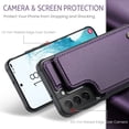 thumbnail image 3 of for Samsung Galaxy S22 5G Case with Card Holder, Wallet Case for Women Men with RFID Blocking, Durable Leather Kickstand Magnetic Clasp Shockproof Phone Case for Samsung Galaxy S22 5G, 3 of 12