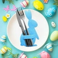 thumbnail image 5 of Darzheoy 4pcs Easter Cutlery Bag Dinnerware Flatware Easter Bunny Utensil Holders Easter Cutlery Holders Cutlery Storage Bags Easter Party Favor, 5 of 6