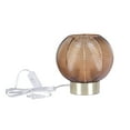 thumbnail image 4 of Beautiful by Drew Barrymore 8" Gold Base Table Lamp with Ribbed Glass Shade, 4 of 8