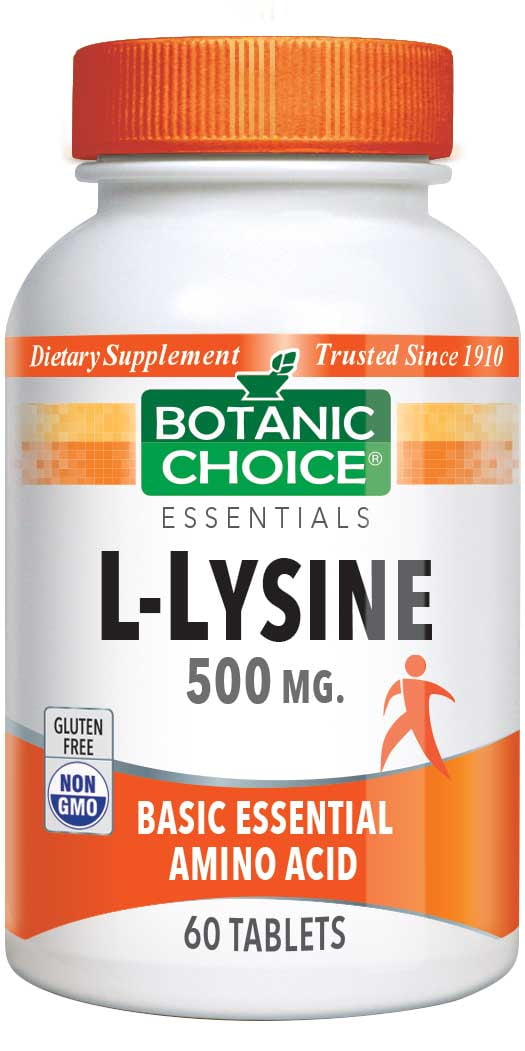 Botanic Choice L-Lysine 500 mg. Amino Acid Supplement, 60 tablets