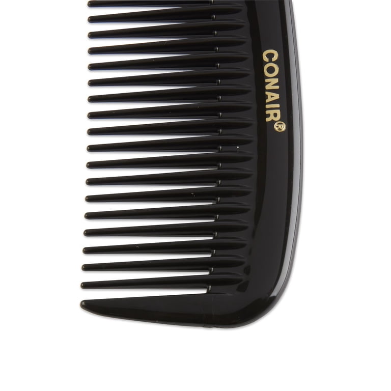 Conair Detangle & Style All-Purpose Hair Comb, Black (3-Pack) photo 5