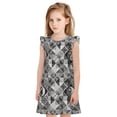 thumbnail image 1 of Balery Yin Yang With Black And White Camisón de princesa para niñas, pijama de algodón con mangas abullonadas, suave y bonito.-Medium, 1 of 6