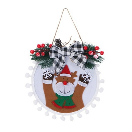 

Christmas Tree Garland Pendant Soft Comfortable Pendant with Lanyard for Christmas Party Room Decoration Deer