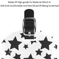 thumbnail image 4 of Square 2Pack PU Leather Black Stars Cruise Luggage Tag with Privacy Cover and Name ID Tag for Travel Handbags Backpacks Luggage Tags, 4 of 6