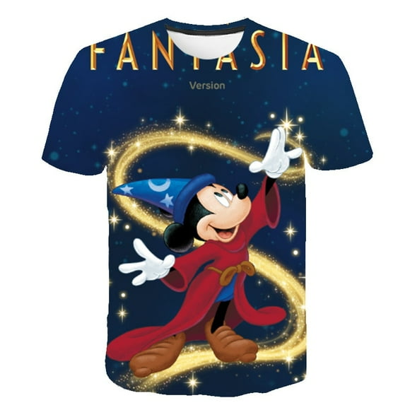 Anime Mickey Mouse 3D filles T-Shirts dessin animé enfants vêtements jeu Costumes Disney série T-shirts enfants vêtements T-shirts 1-14 Y
