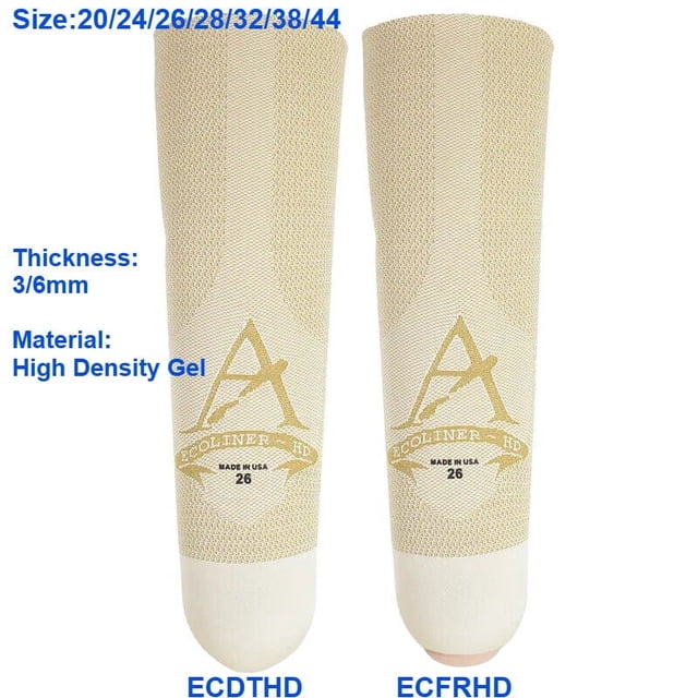 Prosthetic Leg Liner Eco ECDTHD/ECFRHD - HD Gel Liner for Active Users
